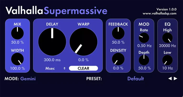 Valhalla Super Massive – Free  Reverb VST plugin