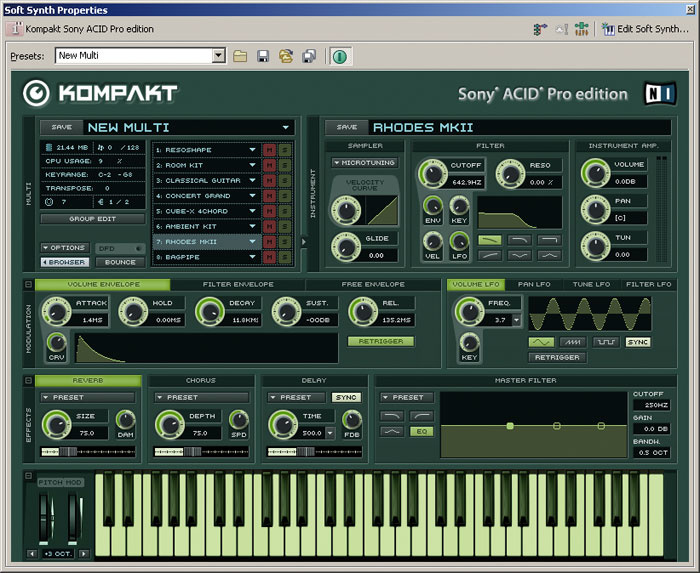 FREE KOMPAKT Sony ACID Pro Edition VSTi – Vintage Sampler Power
